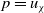 p equals u Subscript chi