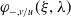 phi Subscript minus comma v divided by u Baseline left parenthesis xi comma lamda right parenthesis