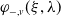 phi Subscript minus comma v Baseline left parenthesis xi comma lamda right parenthesis
