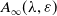 upper A Subscript normal infinity Baseline left parenthesis lamda comma epsilon right parenthesis