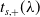 t Subscript s comma plus Baseline left parenthesis lamda right parenthesis