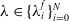 lamda element of left brace lamda Subscript i Superscript f Baseline right brace Subscript i equals 0 Superscript upper N