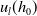 u Subscript l Baseline left parenthesis h 0 right parenthesis