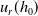 u Subscript r Baseline left parenthesis h 0 right parenthesis
