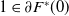 1 element of partial differential upper F Superscript asterisk Baseline left parenthesis 0 right parenthesis