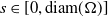 s element of left bracket 0 comma normal d normal i normal a normal m left parenthesis normal upper Omega right parenthesis right bracket