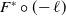 upper F Superscript asterisk Baseline ring left parenthesis negative script l right parenthesis