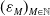 left parenthesis epsilon Subscript upper M Baseline right parenthesis Subscript upper M element of double struck upper N