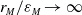 r Subscript upper M Baseline divided by epsilon Subscript upper M Baseline right arrow normal infinity