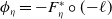 phi Subscript eta Baseline equals minus upper F Subscript eta Superscript asterisk Baseline ring left parenthesis negative script l right parenthesis