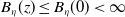 upper B Subscript eta Baseline left parenthesis z right parenthesis less than or equals upper B Subscript eta Baseline left parenthesis 0 right parenthesis less than normal infinity