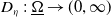 upper D Subscript eta Baseline colon normal upper Omega underbar right arrow left parenthesis 0 comma normal infinity right parenthesis