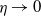 eta right arrow 0
