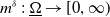 m Superscript delta Baseline colon normal upper Omega underbar right arrow left bracket 0 comma normal infinity right parenthesis