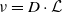 nu equals upper D dot script upper L