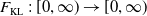 upper F Subscript normal upper K normal upper L Baseline colon left bracket 0 comma normal infinity right parenthesis right arrow left bracket 0 comma normal infinity right parenthesis