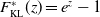 upper F Subscript normal upper K normal upper L Superscript asterisk Baseline left parenthesis z right parenthesis equals e Superscript z Baseline minus 1