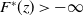 upper F Superscript asterisk Baseline left parenthesis z right parenthesis greater than negative normal infinity