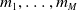 m 1 comma ellipsis comma m Subscript upper M Baseline