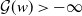 script upper G left parenthesis w right parenthesis greater than negative normal infinity