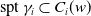 s p t gamma Subscript i Baseline subset of upper C Subscript i Baseline left parenthesis w right parenthesis