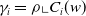 gamma Subscript i Baseline equals rho bottom left corner upper C Subscript i Baseline left parenthesis w right parenthesis