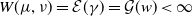 upper W left parenthesis mu comma nu right parenthesis equals script upper E left parenthesis gamma right parenthesis equals script upper G left parenthesis w right parenthesis less than normal infinity