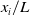 x Subscript i Baseline divided by upper L