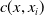 c left parenthesis x comma x Subscript i Baseline right parenthesis