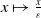 x right arrow from bar StartFraction x Over epsilon EndFraction