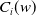 upper C Subscript i Baseline left parenthesis w right parenthesis