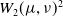 upper W 2 left parenthesis mu comma nu right parenthesis squared