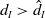 d Subscript upper I Baseline greater than ModifyingAbove d With caret Subscript upper I