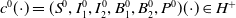 c Superscript 0 Baseline left parenthesis dot right parenthesis equals left parenthesis upper S Superscript 0 Baseline comma upper I 1 Superscript 0 Baseline comma upper I 2 Superscript 0 Baseline comma upper B 1 Superscript 0 Baseline comma upper B 2 Superscript 0 Baseline comma upper P Superscript 0 Baseline right parenthesis left parenthesis dot right parenthesis element of upper H Superscript italic plus