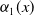 alpha 1 left parenthesis x right parenthesis