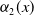 alpha 2 left parenthesis x right parenthesis