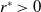 r Superscript asterisk Baseline greater than 0
