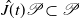 ModifyingAbove upper J With caret left parenthesis t right parenthesis script upper P subset of script upper P