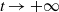 t right arrow plus normal infinity