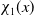 chi 1 left parenthesis x right parenthesis