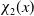 chi 2 left parenthesis x right parenthesis