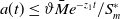 a left parenthesis t right parenthesis less than or equals theta upper M overbar e Superscript minus z 1 t Baseline divided by upper S Subscript m Superscript asterisk