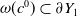 omega left parenthesis c Superscript 0 Baseline right parenthesis subset of partial differential upper Y 1