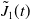 ModifyingAbove upper J With tilde Subscript 1 Baseline left parenthesis t right parenthesis