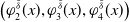 left parenthesis phi 2 Superscript delta overbar Baseline left parenthesis x right parenthesis comma phi 3 Superscript delta overbar Baseline left parenthesis x right parenthesis comma phi 4 Superscript delta overbar Baseline left parenthesis x right parenthesis right parenthesis