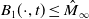 upper B 1 left parenthesis dot comma t right parenthesis less than or equals ModifyingAbove upper M With caret Subscript normal infinity