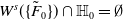 upper W Superscript s Baseline left parenthesis StartSet upper F overtilde Subscript 0 Baseline EndSet right parenthesis intersection double struck upper H 0 equals normal empty set