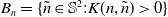 upper B Subscript n Baseline equals StartSet n overtilde element of double struck upper S squared colon upper K left parenthesis n comma n overtilde right parenthesis greater than 0 EndSet