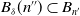 upper B Subscript delta Baseline left parenthesis n Superscript double prime Baseline right parenthesis subset of upper B Subscript n prime