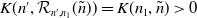 upper K left parenthesis n prime comma script upper R Subscript n prime comma n 1 Baseline left parenthesis n overtilde right parenthesis right parenthesis equals upper K left parenthesis n 1 comma n overtilde right parenthesis greater than 0